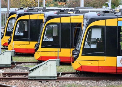 Yellow cable cars